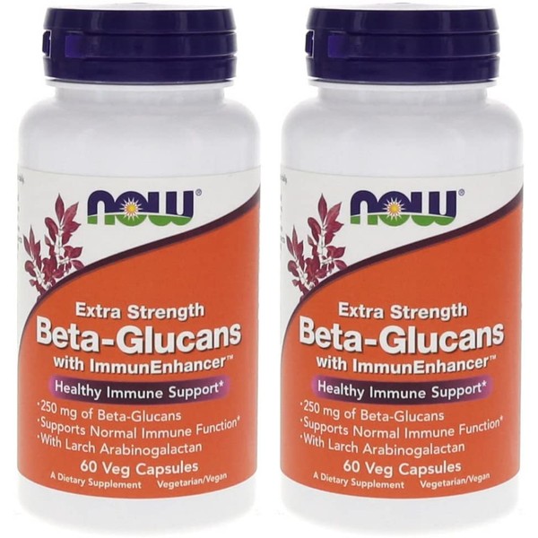 Beta-Glucans with ImmunEnhancer™ 60 VegiCaps (Pack of 2)