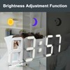 3D Digital Alarm Clock for Bedrooms, LED Display Digital Wall