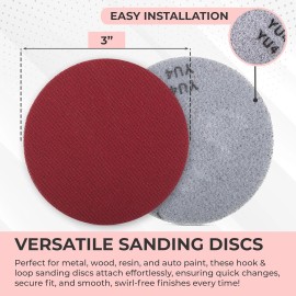 Sunmight Sunfoam Grip No Hole 3 Inch Sanding Discs - 2000 Grit