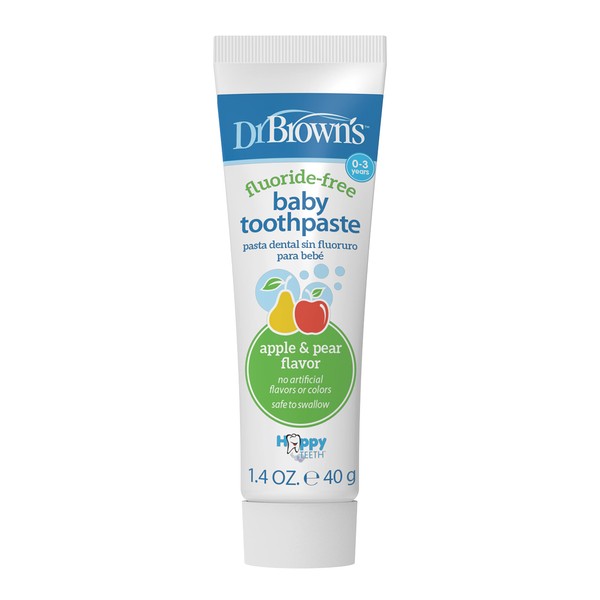 Dr. Brown's Dr. Brown's Fluoride-Free Baby Toothpaste, Safe to Swallow,