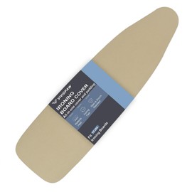 VividPaw Ironing Board Cover and Pad, Standard Size 15x54, Thick Padding, Elastic Edge, Silicone Coated, Adjustable Fastener, Heavy Duty Padded Iron Board Covers (Sandy Beige, 15" x 54")