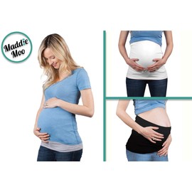 Maddie Moo Belly Bands - Available in 8 Sizes and 7 Colors. Maternity & Postpartum Shirt Extender 3 Packs for All Stages of Pregnancy