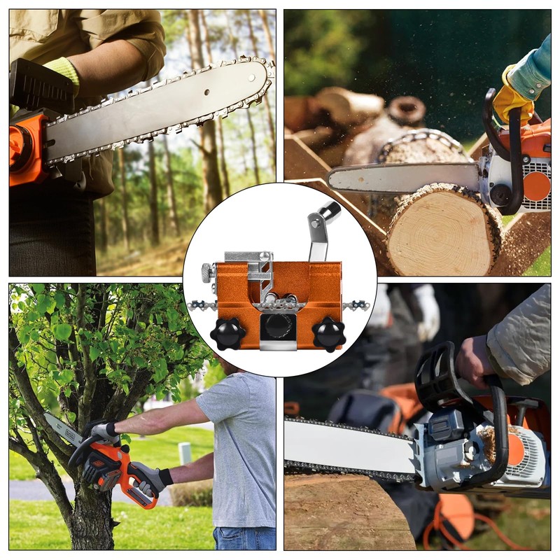 Funnytek Chainsaw Sharpener Jig Kit, Portable Chain Saw Sharpening Tool