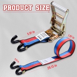 Iumcin 2" x 2.5'Steering Wheel Lock with Coated Claw Hooks,2 Pack, Seat Belt Lock, Anti-Theft Device,for Wrecker Tow Truck,Multi-Functional, Fit Most Vehicle, SUV, Golf Cart Security