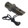 3pcs 7 in 1 Survival Whistle, with LED Light, Thermometer,