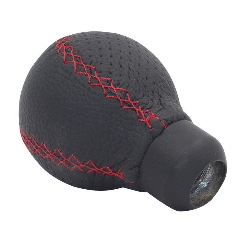 Sakali Leather Round Ball Car Gear Stick Shift Shifter Knob