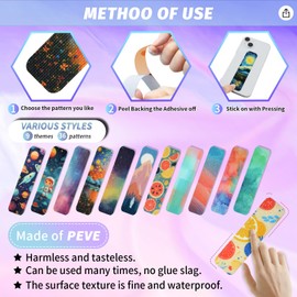 36 Pieces Anxiety Sensory Stickers for Anxiety Relief Items - Sensory Strip with 2 Textured Stickers - Desk Fidget for Adults Sensory Items - Calming Strips Anxiety Relief for Office