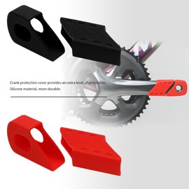 SING F LTD 2 Pair Bicycle Crank Cover MTB Protection Bicycle Sleeves Arm Boot Protector Dustproof Cover for Mountain Bike Red and Black