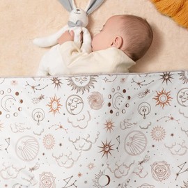 DRESHOW Kids Baby Blankets 75x100cm Organic Cotton Unisex Newborn Thick Super Soft Sleeping Blankets for Toddlers Kids Baby Girls Boys Nursery Duvet Cover Gifts