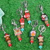 Phamines Santa Claus Boots Gloves Yak Silicone Beads Keychain Christmas