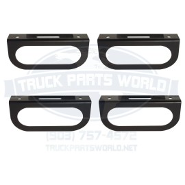 Optronics (4) Trailer Truck Steel 6" Oval Tail Light Guard Mounting Brackets