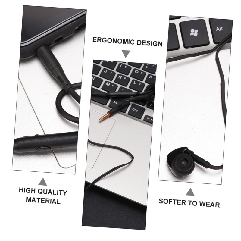 LABRIMP 2pcs Ear Hanging Headphones Comfortable Wired Earbuds for Sports