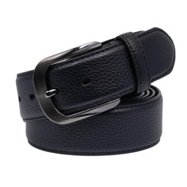 LABMGW Men's Belt Big and Tall Leather Jeans Dress Black Belt Men 48 to 50 Inch