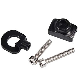 tooloflife 2 PCS Chain Tugs Tensioners Adjusters, Fastener Bolt Kit Aluminum Alloy Speed Bike Chain Tensioner (Black)