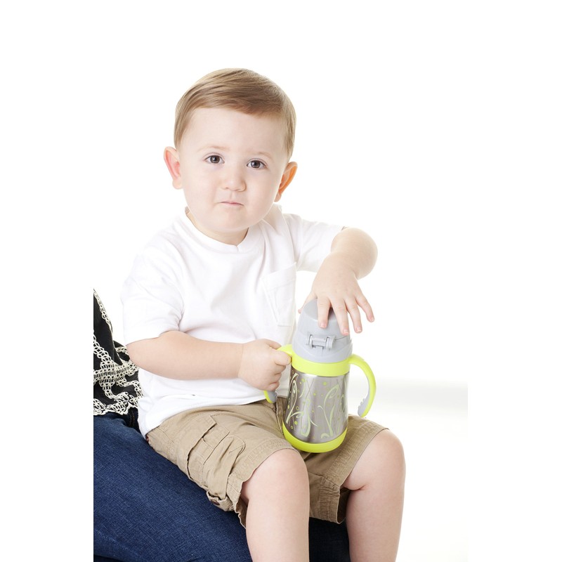 Nuby ID10279 Insulated Stainless Steel Cup with Straw 280 ml