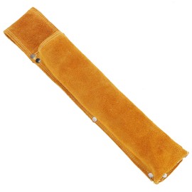 FLEXMAN Flame Retardant Electrode Bag, Portable Thickened Cowhide Leather Welding Rod Holder with Anti-scald Protection, Flame Retardant Welding Rod Bag Made of Cowhide Split Leather