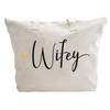 CARAKNOTS Wifey Bride Tote Bag for Wedding Gifts Bridal Shower