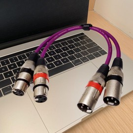 CDPMWVC Microphone Cable - 1ft XLR Male to XLR Female Mic Cable 3-Pin Balanced Shielded Audio Cable for DJ Mixer, Recording Studio, Podcast