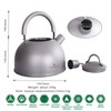 Boundless Voyage 2L Titanium Kettle with Folding Handles Ultralight Pot