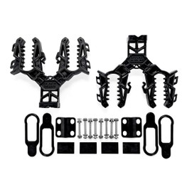 Black Boar UTV/ATV Double Gun & Tool Mount - Features Flexible Non-Marring Teeth for Better Grip - Includes Rubber Base Plate Pads - Max Carry Weight of 15lbs (66030)