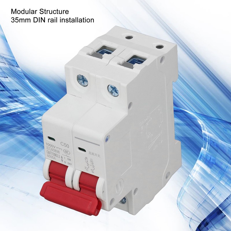 DC Miniature Circuit Breaker 2P Solar PV System 50A DIN
