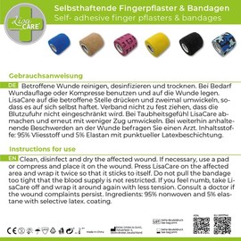 LisaCare Pflasterverband, Wundpflaster, Kinderpflaster, Tierpflaster, elastisch & ohne Kleber, 2,5cm breit (2er Packung, Katze Rosa)