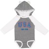 inktastic USA Est. 1776 Long Sleeve Creeper 18 Months Granite