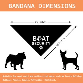Boat Security Pregnancy Announcement Dog Bandana Pet Dog Triangle Scarf for Dog Lover Baby Reveal Ideas Funny Birthday Decorations Photo Props for Large Medium Small Dog
