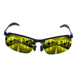 EYEGOLD Attractive driving glasses with Yellow polarized transition lenses for driving at night, dusk and medium light