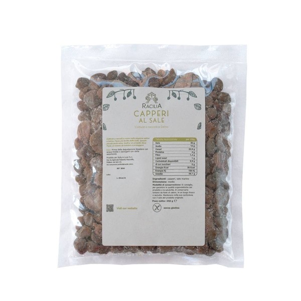 Salina Capers in Salt - Slow Food Presidium, Gluten Free