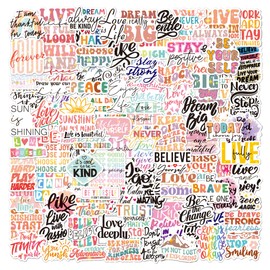 SZXYCZL 100Pcs Cute Inspirational Stickers, Aesthetic Motivational Decal for Adults Teens, Waterproof Vinyl Decals Encouragement Stickers for Laptop Journal Water Bottle Suitcase-Inspirational