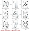 FUSOTO 9PCS Number Cookie Cutters Set, Birthday Numbers 0-8(6 Reverses