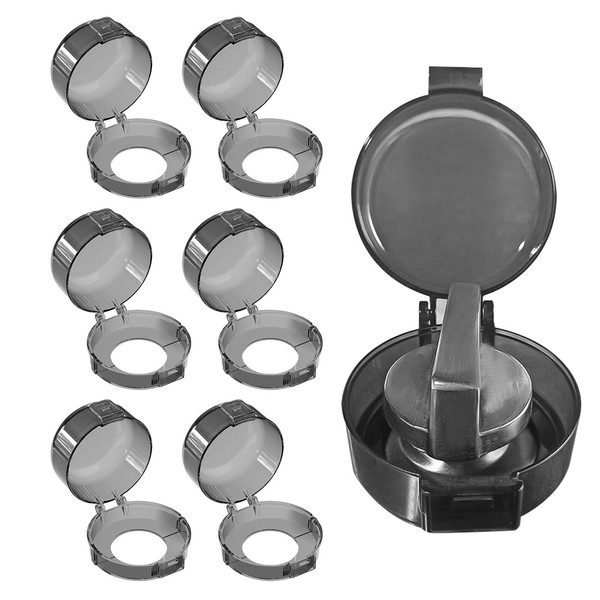 6pcs Stove knob Covers for Child Safety Gas Stove Knob Covers for Gas Stove Top Oven, Stove Guard Baby Proof Stove Oven Lock Cover Switch Cover for Baby Toddler Child Safety(Transpartent Black)