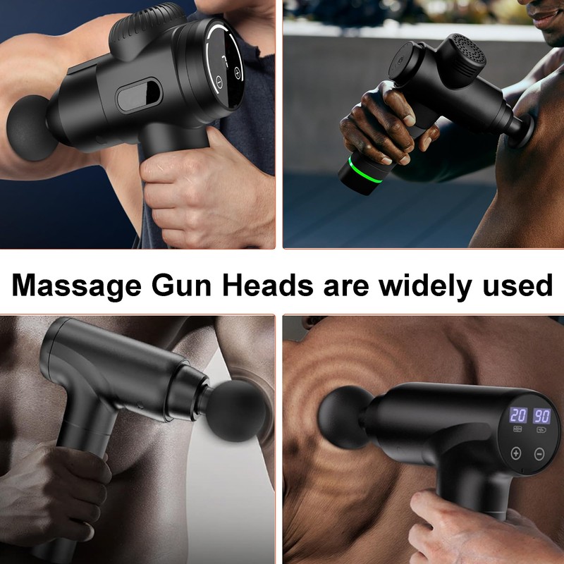 UNSVM Massage Gun Heads,2 PCS 19mm Diameter Silicone Air-Cushion Orange