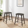 Crosley Furniture Maddox Solid Wood Counter Height Bar Stools Set