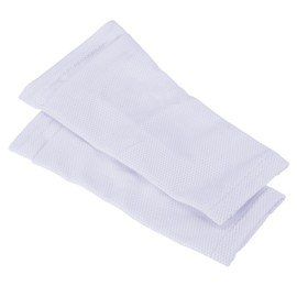 PATIKIL Size M Soccer Shin Guard Socks, 2 Pack Breathable Sleeves for Running, White