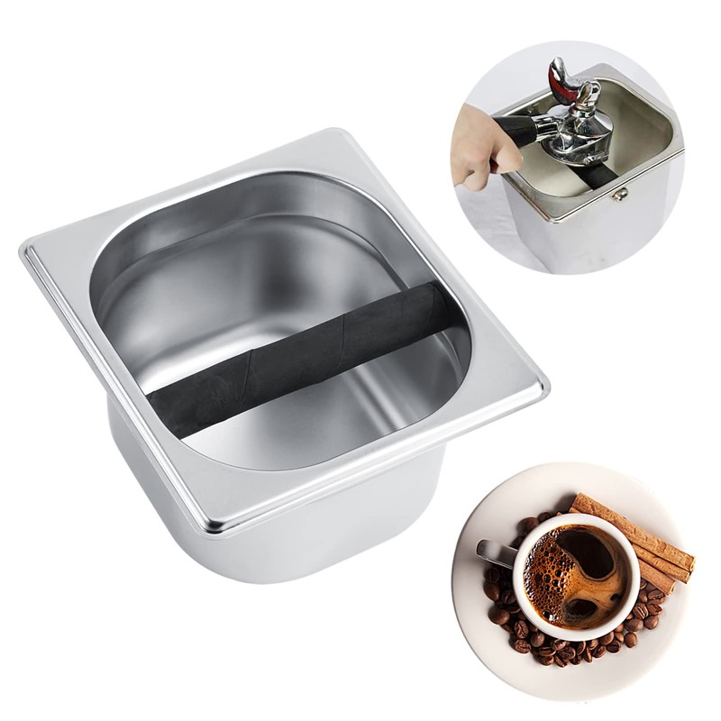 BestYiJo Caja de café de acero inoxidable, caja de golpe