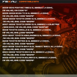 TEZAU Valve Cover Gasket Compatible with 2001-2010 Pontiac Scion tC Toyota Camry Rav4 Solara 2.4L 2.0L 2AZFE Valve Cover Kit VS50530R