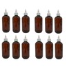 Natural Farms 8 oz Amber Boston Plastic Bottles -12 Pack