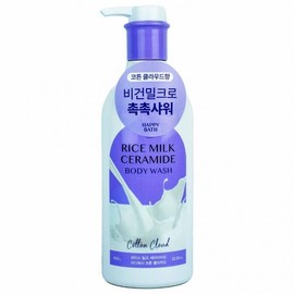 Happy Bath Rice Milk Ceramide Body Wash Cotton Cloud 650g 10ea