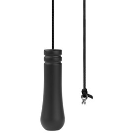 LbsAMP Bathroom Light Pull Cord Handle Chrome with 150cm Cord Connector Light Pull Chain Extension Replacement Weighted Cord Pull Ends for Bathroom Toilet Light Ceiling Light Fan Switch - Black