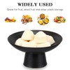 PRETYZOOM Black Ceramic Fruit Bowl, 4.9'' Round Pedestal Bowl Food
