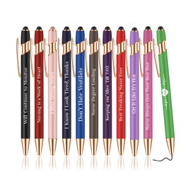 Allfosi Nurse Pens,for Work Funny Pens Black Ink Ballpoint Pens Gift for Coworker Doctor Nurses Nursing Students Women Men on Nurses week Nurse's day (Style 1)