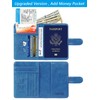 Funda para pasaporte con bloqueo RFID, funda de piel para