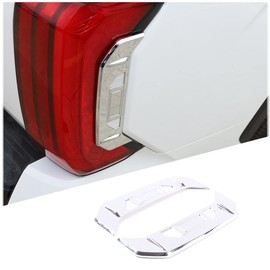 CHEAYAR Tail Light Side Cover Trim Compatible with Toyota Tundra 2022 2023, taillight Cover Trim Accessories, ABS Tail Light Side Lamp Bed Tailgate Button Trim Cover (Non-Porous-Bright-Silver)