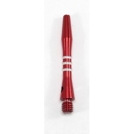 3 Sets (9 shafts) RED Striped Aluminum Dart Shafts + O'rings, 1 1/2" Short - 3 Rings