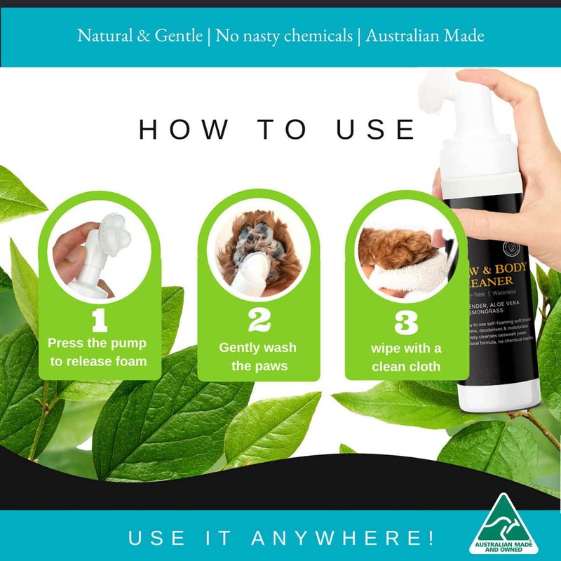 Essential Dog Paw & Body Cleaner - Lavender, Aloe Vera