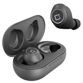 Wireless V5 Bluetooth Earbuds Compatible with HTC TyTN with Charging case for in Ear Headphones. (V5.0 Black)