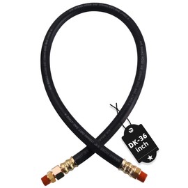 DAZAKOOT 3/8” Hose End Air Brake Hose Repair Kit, 3/8” Fit End x 3/8” Swivel End Rubber Air Brake Hose Assembly, SAE J1402 Air Brake Hose for Semi Truck Axle - 36inch