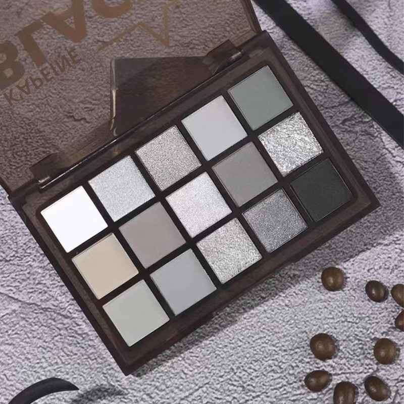 XdealCozyxc 15 Colors Long Lasting Grey Eyeshadow Palatte, Waterproof Matte